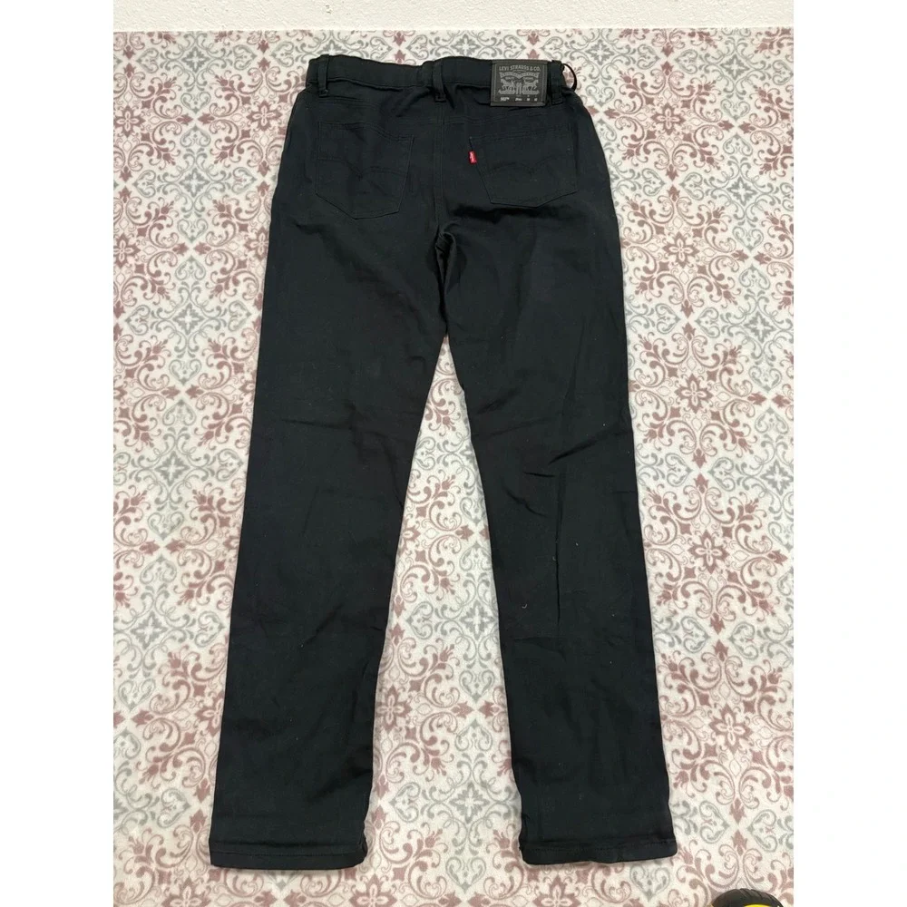 Levis 502 Regular Taper Pants Mens 30x32 Black Twill Chino Trousers